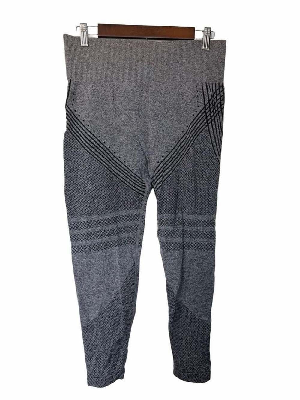 Celsior Womens Grey Seamless High Waist Compression Yoga Leggings Size XXL_206